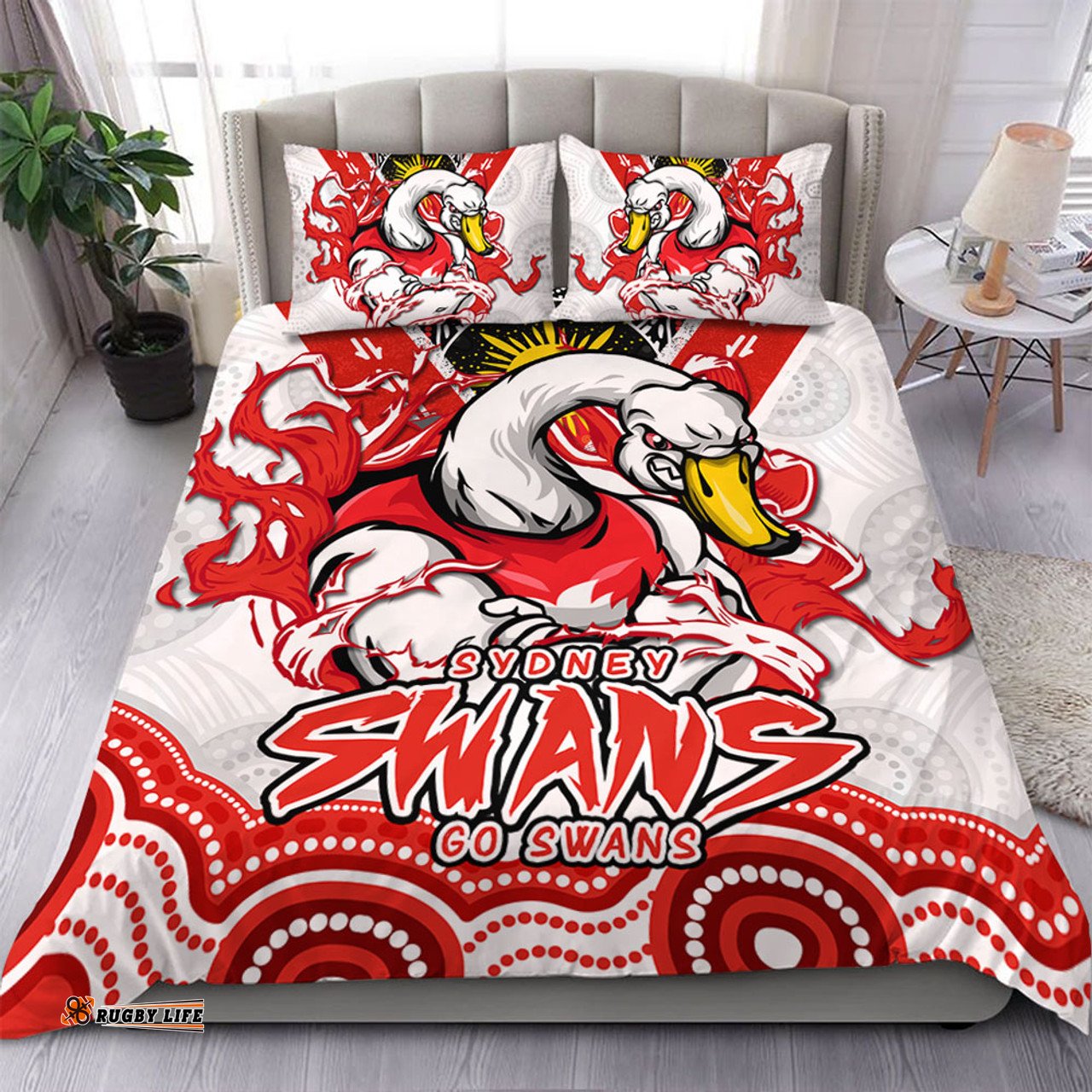 Amazing Aussie Sydney Swans Ripped Legacy Of The Game Bedding Set