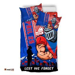 Amazing Aussie Newcastle Knights Anzac Day Lest We Forget Strong Fighting Spirit Bedding Set