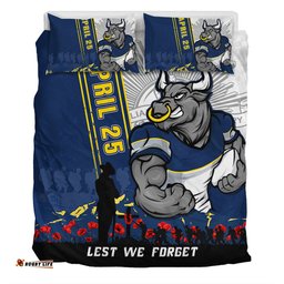 Amazing Aussie North Queensland Cowboys Anzac Day Lest We Forget Strong Fighting Spirit Bedding Set