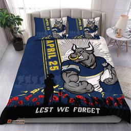 Amazing Aussie North Queensland Cowboys Anzac Day Lest We Forget Strong Fighting Spirit Bedding Set
