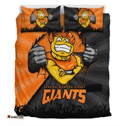 Amazing Aussie GWS GIANTS Breaking Through Fan Design Bedding Set