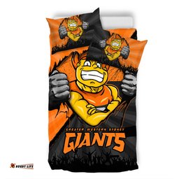 Amazing Aussie GWS GIANTS Breaking Through Fan Design Bedding Set