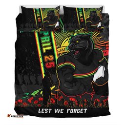 Amazing Aussie Penrith Panthers Anzac Day Lest We Forget Strong Fighting Spirit Bedding Set