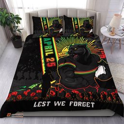 Amazing Aussie Penrith Panthers Anzac Day Lest We Forget Strong Fighting Spirit Bedding Set