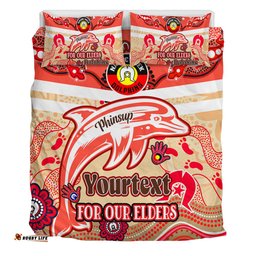 Amazing Aussie Redcliffe Dolphins Naidoc Week Custom For Our Elders Home Jersey Bedding Set