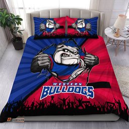Amazing Aussie Western Bulldogs Breaking Through Fan Design Bedding Set