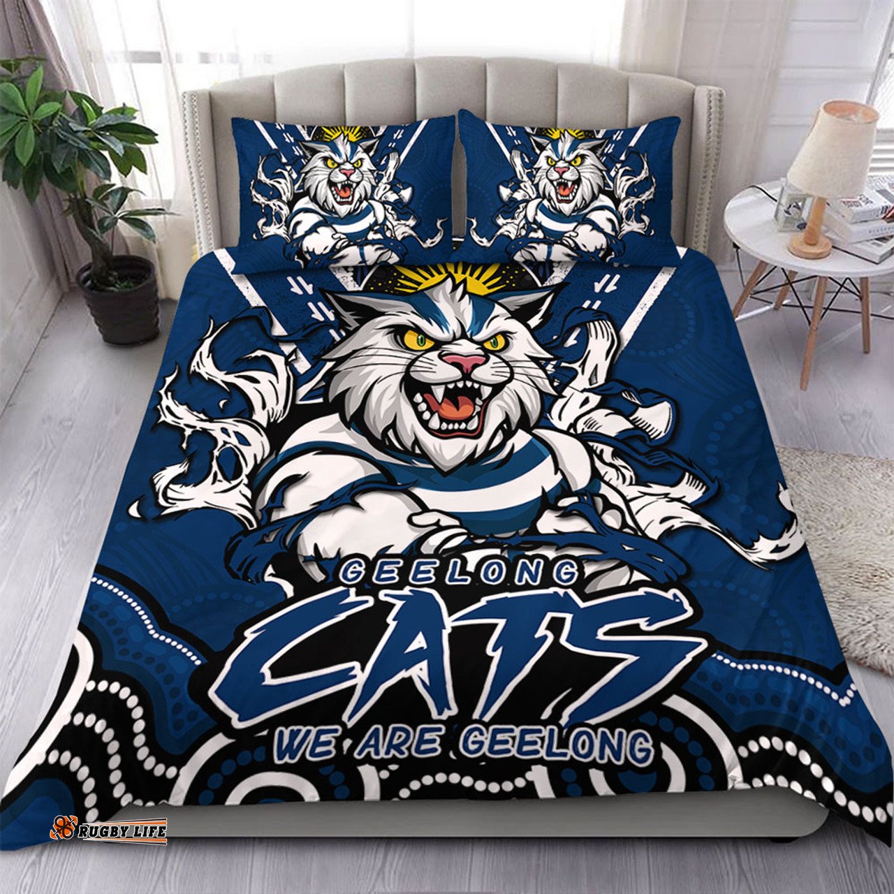 Amazing Aussie Geelong Cats Ripped Legacy Of The Game Bedding Set
