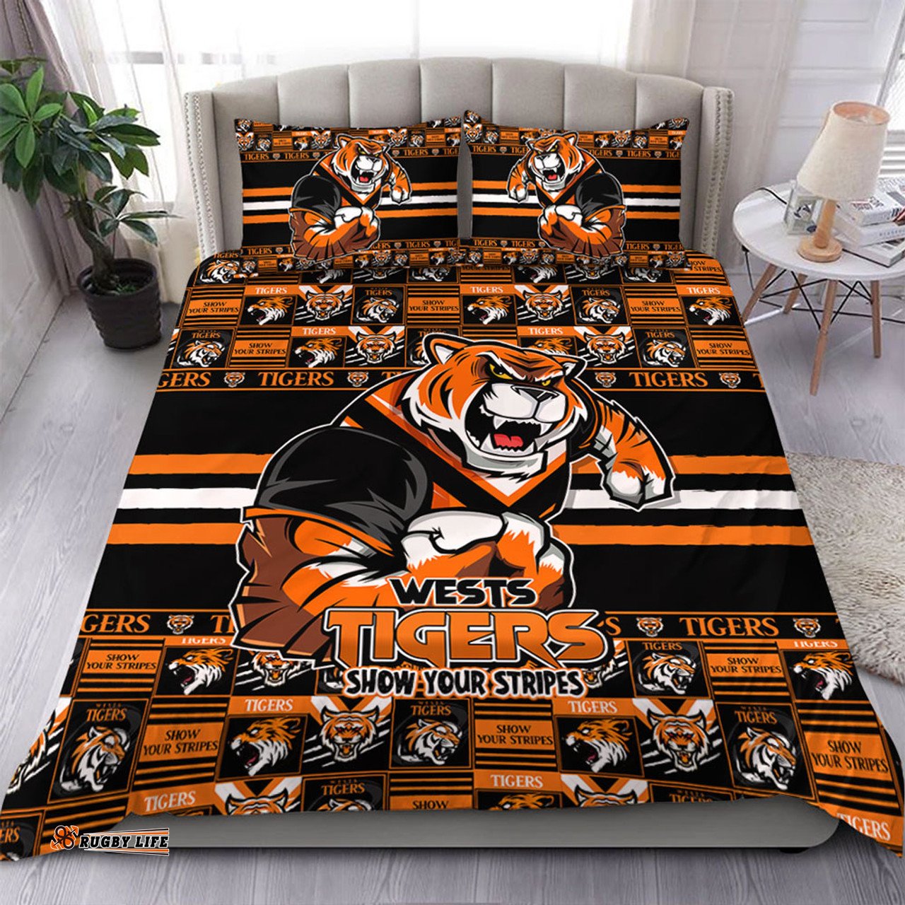 Amazing Aussie Wests Tigers Champion���s Pride Comic Style Bedding Set