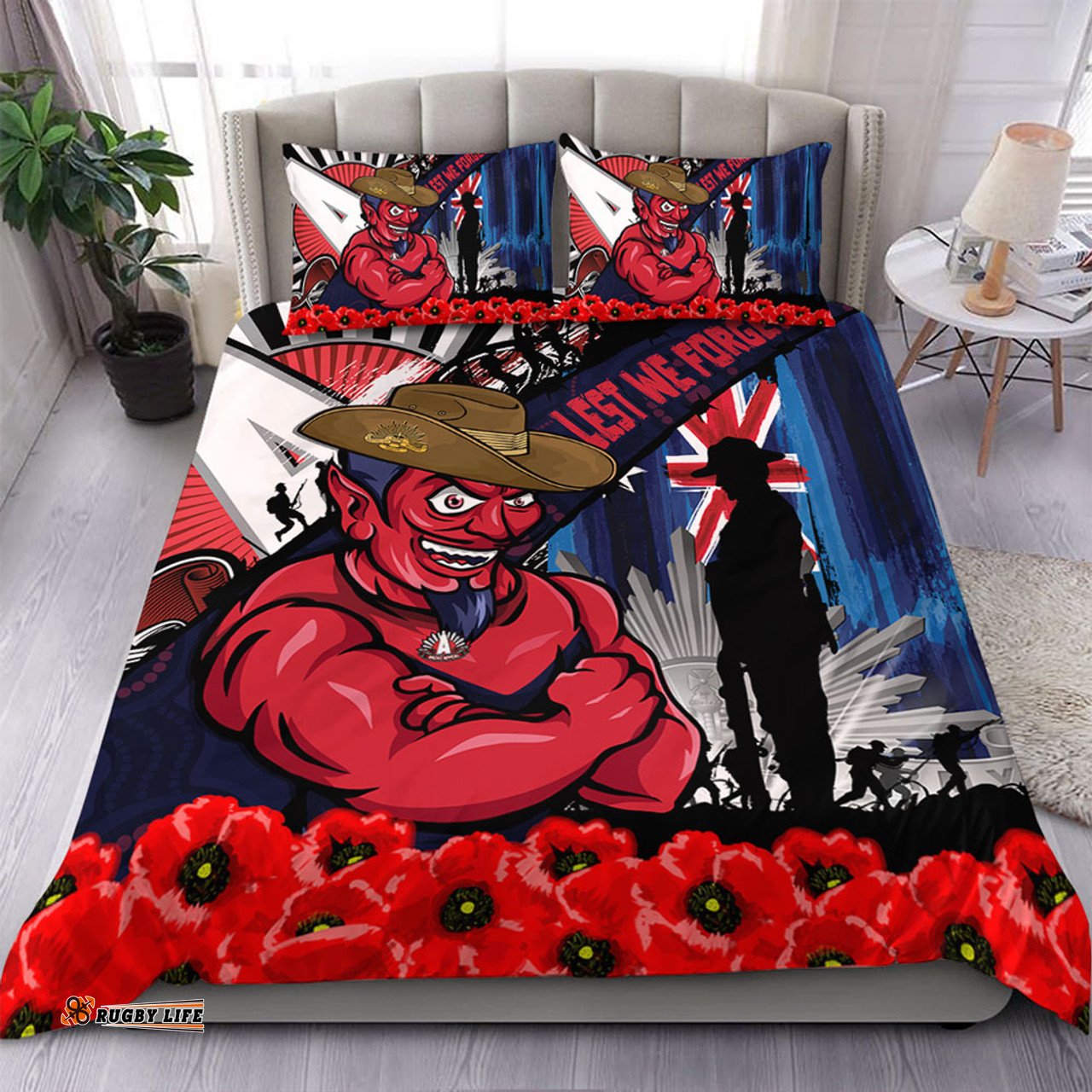 Amazing Aussie Melbourne Anzac Day Honor United In Spirit Bedding Set