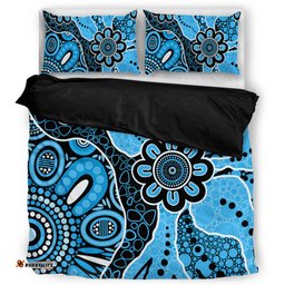Amazing Aussie Australia Aboriginal Design Art Color Blue Bedding Set