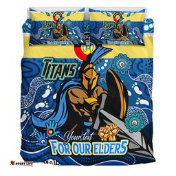 Amazing Aussie Gold Coast Titans Naidoc Week Custom For Our Elders Home Jersey Bedding Set