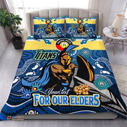 Amazing Aussie Gold Coast Titans Naidoc Week Custom For Our Elders Home Jersey Bedding Set