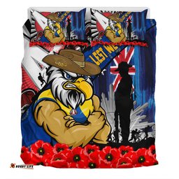 Amazing Aussie West Coast Eagles Anzac Day Honor United In Spirit Bedding Set