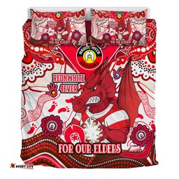 Amazing Aussie St. George Illawarra Dragons Naidoc Week Custom For Our Elders Home Jersey Bedding Set