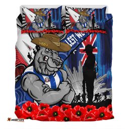 Amazing Aussie North Melbourne Anzac Day Honor United In Spirit Bedding Set