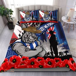 Amazing Aussie North Melbourne Anzac Day Honor United In Spirit Bedding Set
