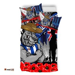 Amazing Aussie North Melbourne Anzac Day Honor United In Spirit Bedding Set