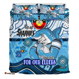 Amazing Aussie Cronulla Sutherland Sharks Naidoc Week Custom For Our Elders Home Jersey Bedding Set