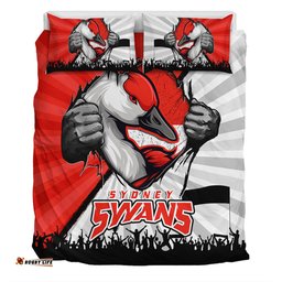 Amazing Aussie Sydney Swans Breaking Through Fan Design Bedding Set
