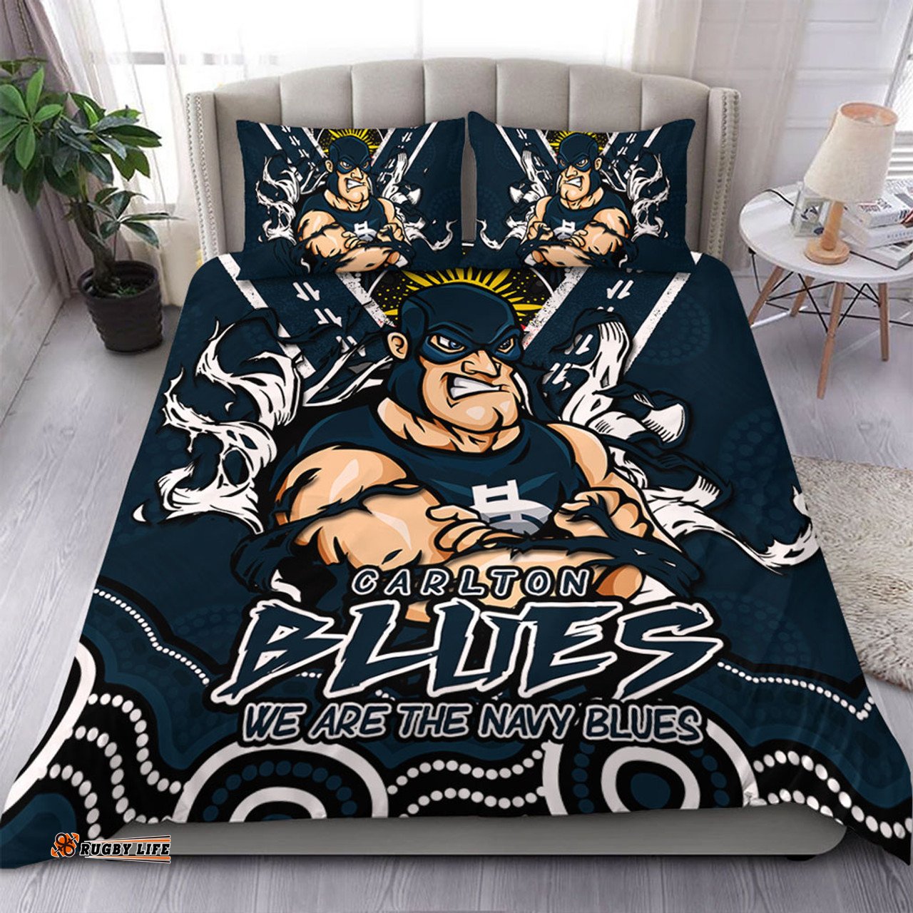Amazing Aussie Carlton Ripped Legacy Of The Game Bedding Set