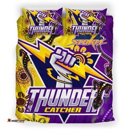 Melbourne Storm Custom Bedding Set - Indigenous Melbourne Storm Thunder Catcher
