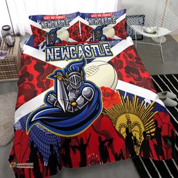 Amazing Aussie Newcastle Knights Anzac Newcastle Knights with Anzac Day Poppy Flower Bedding Set