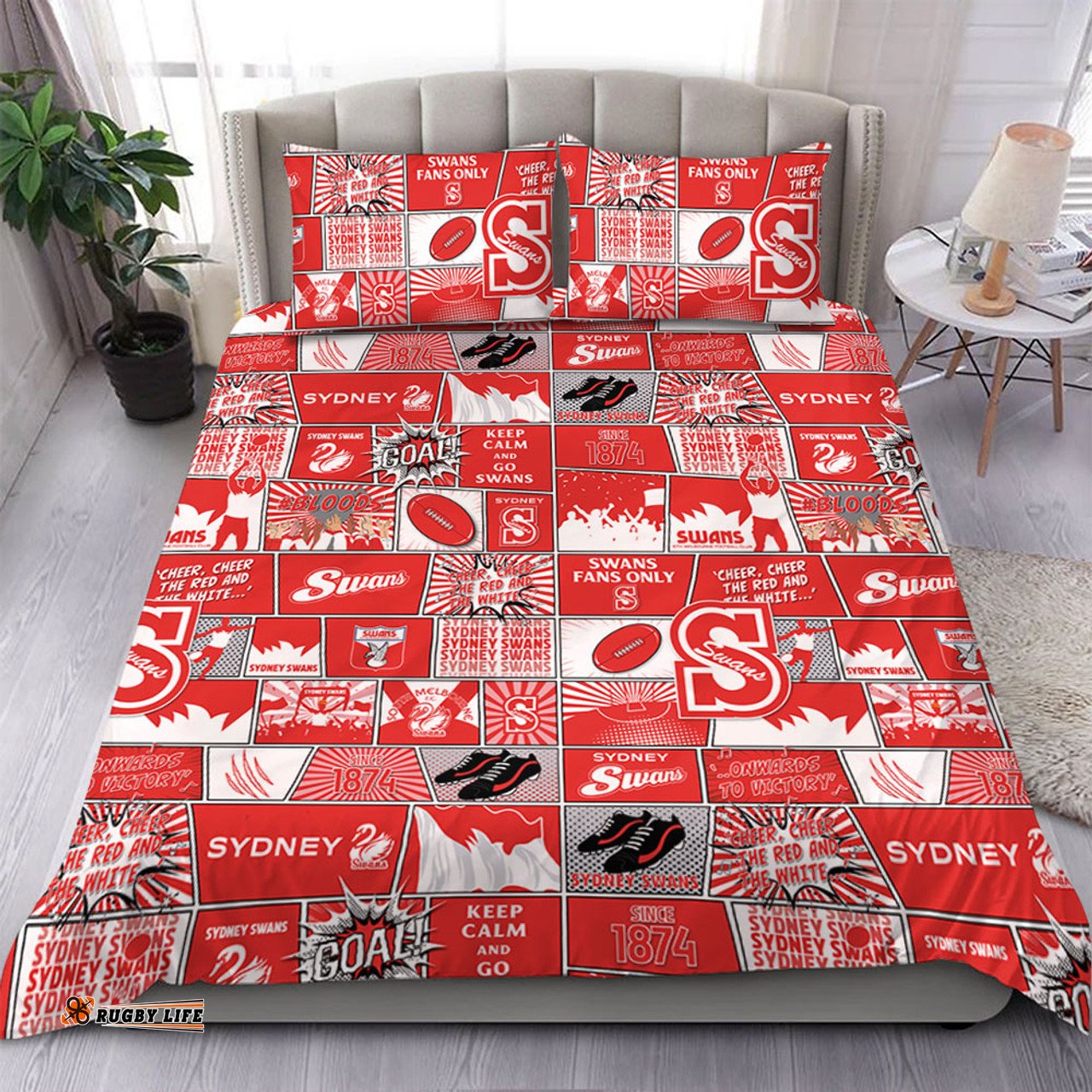 Amazing Aussie Sydney Swans Legacy Of The Pride Comic Style Bedding Set
