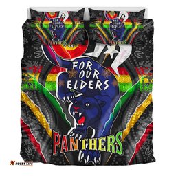 Amazing Aussie Penrith Panthers Naidoc Week Custom Penrith Panthers Naidoc Week For Our Elders Australian Indigenous Dot Art Bedding Set