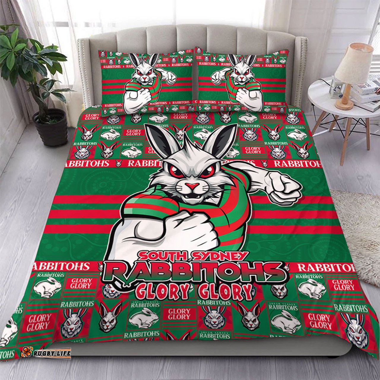 Amazing Aussie South Sydney Rabbitohs Champion���s Pride Comic Style Bedding Set