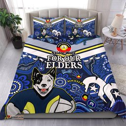 Amazing Aussie North Queensland Cowboys Naidoc Custom For Our Elders Home Jersey Bedding Set