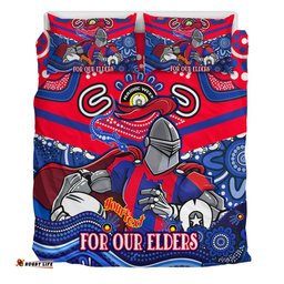 Amazing Aussie Newcastle Knights Naidoc Week Custom For Our Elders Home Jersey Bedding Set