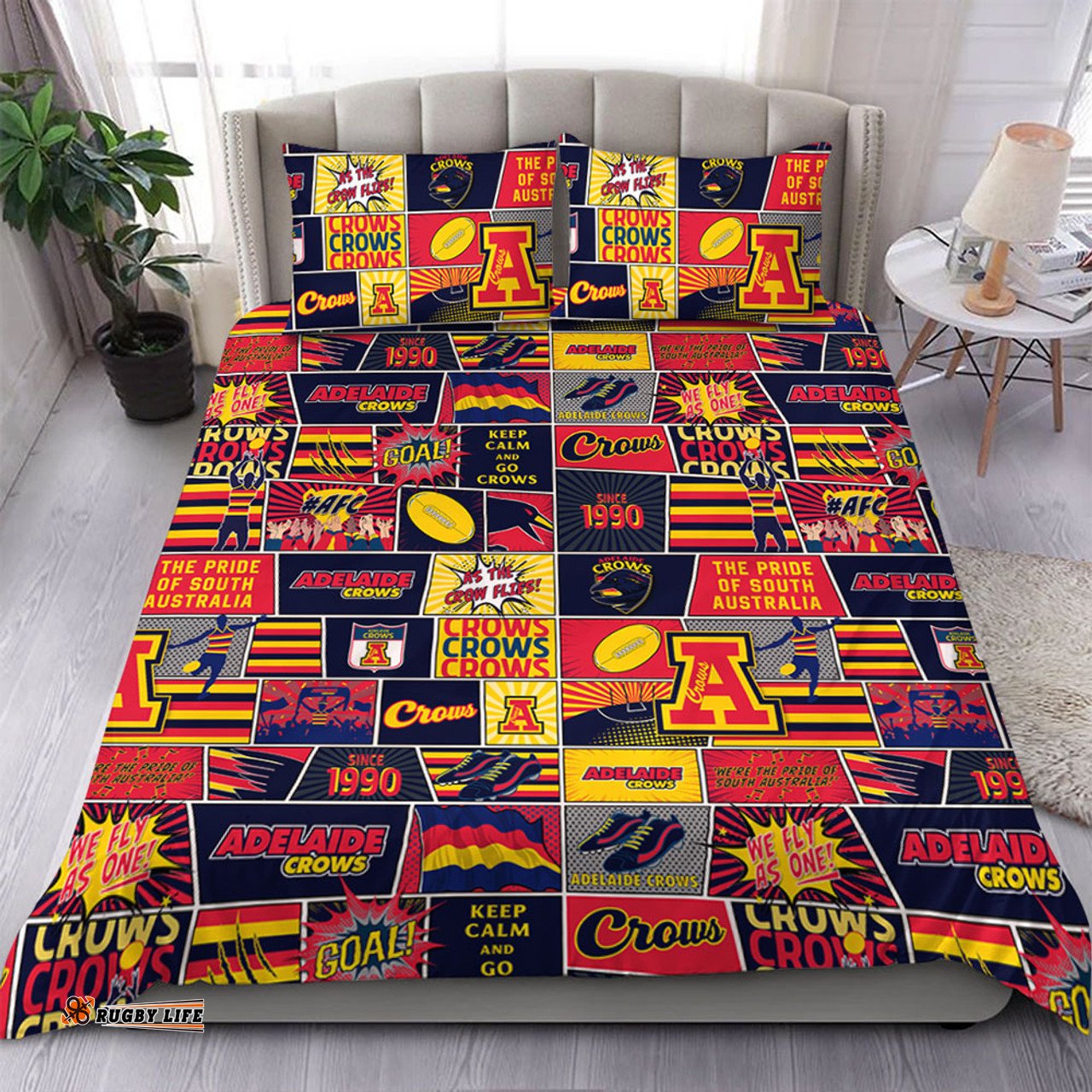 Amazing Aussie Adelaide Crows Legacy Of The Pride Comic Style Bedding Set