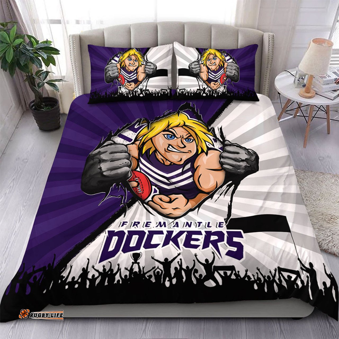 Amazing Aussie Fremantle Breaking Through Fan Design Bedding Set