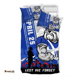 Amazing Aussie Canterbury Bankstown Bulldogs Anzac Day Lest We Forget Strong Fighting Spirit Bedding Set