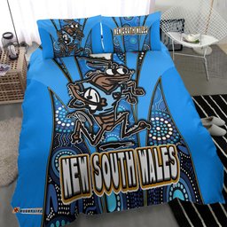 Amazing Aussie Cockroaches Cockroaches Mascot With Aboriginal Inspired Art  Bedding Set