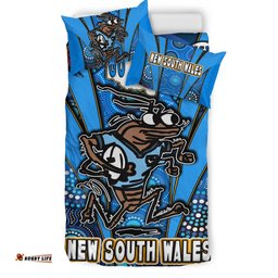 Amazing Aussie Cockroaches Cockroaches Mascot With Aboriginal Inspired Art  Bedding Set