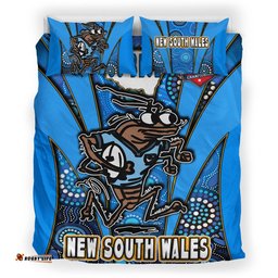 Amazing Aussie Cockroaches Cockroaches Mascot With Aboriginal Inspired Art  Bedding Set