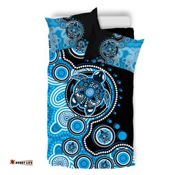 Amazing Aussie Australia Indigenous Turtle Aboriginal Dot Art Blue Bedding Set