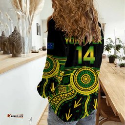 Personalised Australia Soccer Women Casual Shirt Aboriginal Go Matildas 2023 World Cup