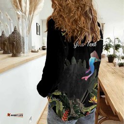 Personalised Australia Cassowary Women Casual Shirt Dinosaur Bird - Rainforest Vibes