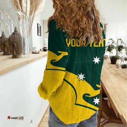 Personalised Australia Go Paris 2024 Women Casual Shirt National Color Ver2