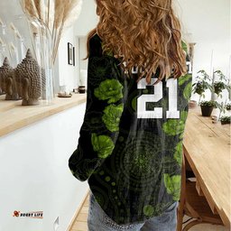 Thunder Cricket Never Forget Custom Women Casual Shirt ANZAC Day with Poppy Aboriginal