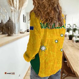 Australia Soccer Women Casual Shirt Socceroos With Kangaroo - Matildas 2023