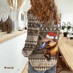 Aussie Platypus Women Casual Shirt Merry Christmas