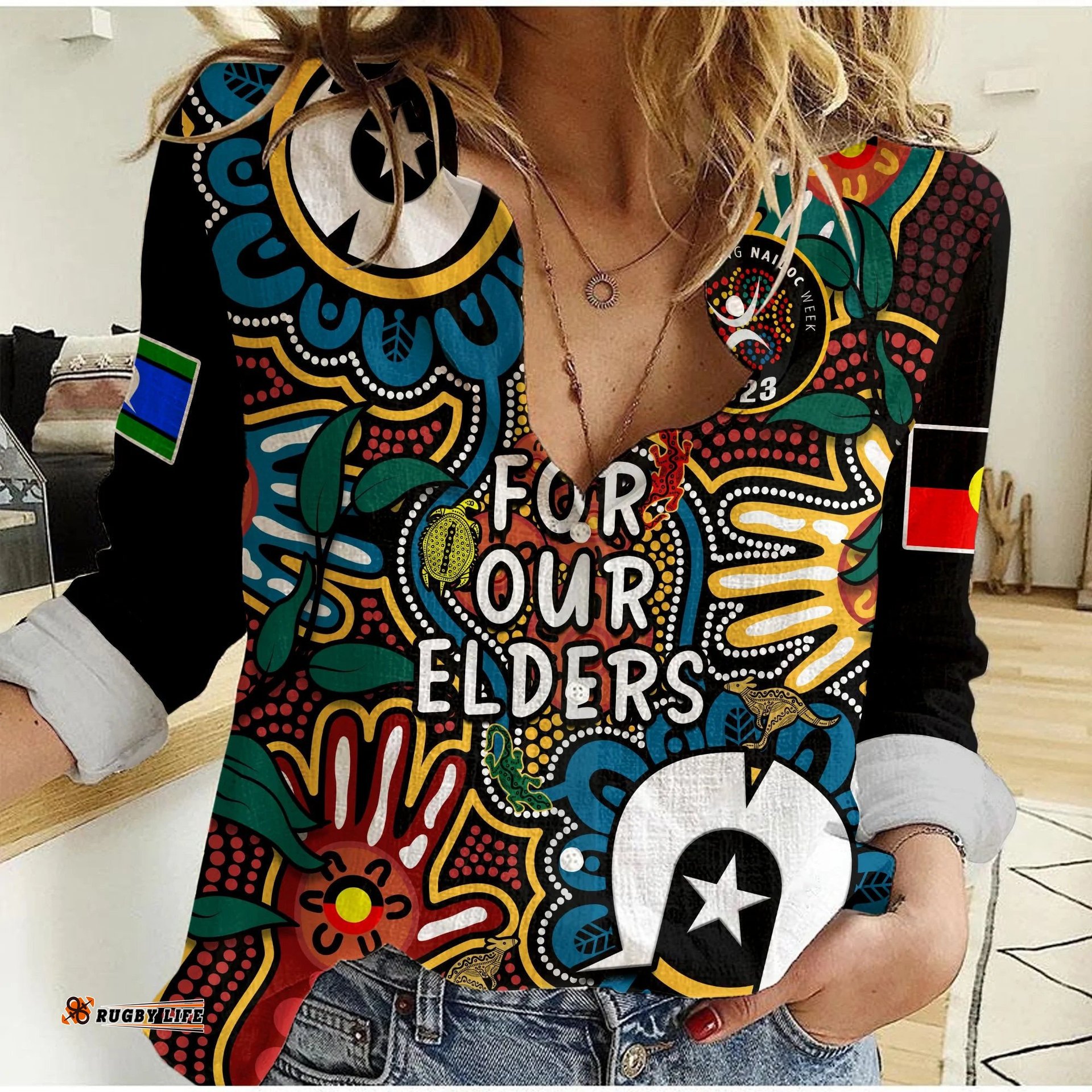 Australia NAIDOC Week 2023 Women Casual Shirt For Our Elders Indigenous