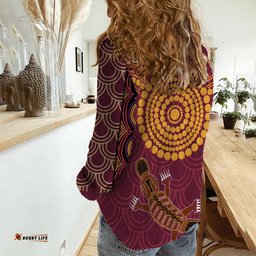 Aboriginal Women Casual Shirt - Aboriginal Platypus