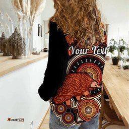 Personalised Australian Astrology Women Casual Shirt Aboriginal Echidna Zodiac Sign