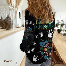 NAIDOC 2024 Indigenous Aboriginal Women Casual Shirt The Fire Burns Forever