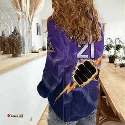 NRL Storm Custom Women Casual Shirt Minimalism Style