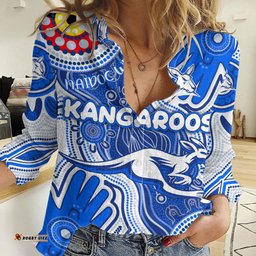 Personalised NAIDOC Week 2024 Melbourne Demons Women Casual Shirt Australian Aboriginal Hand Painting